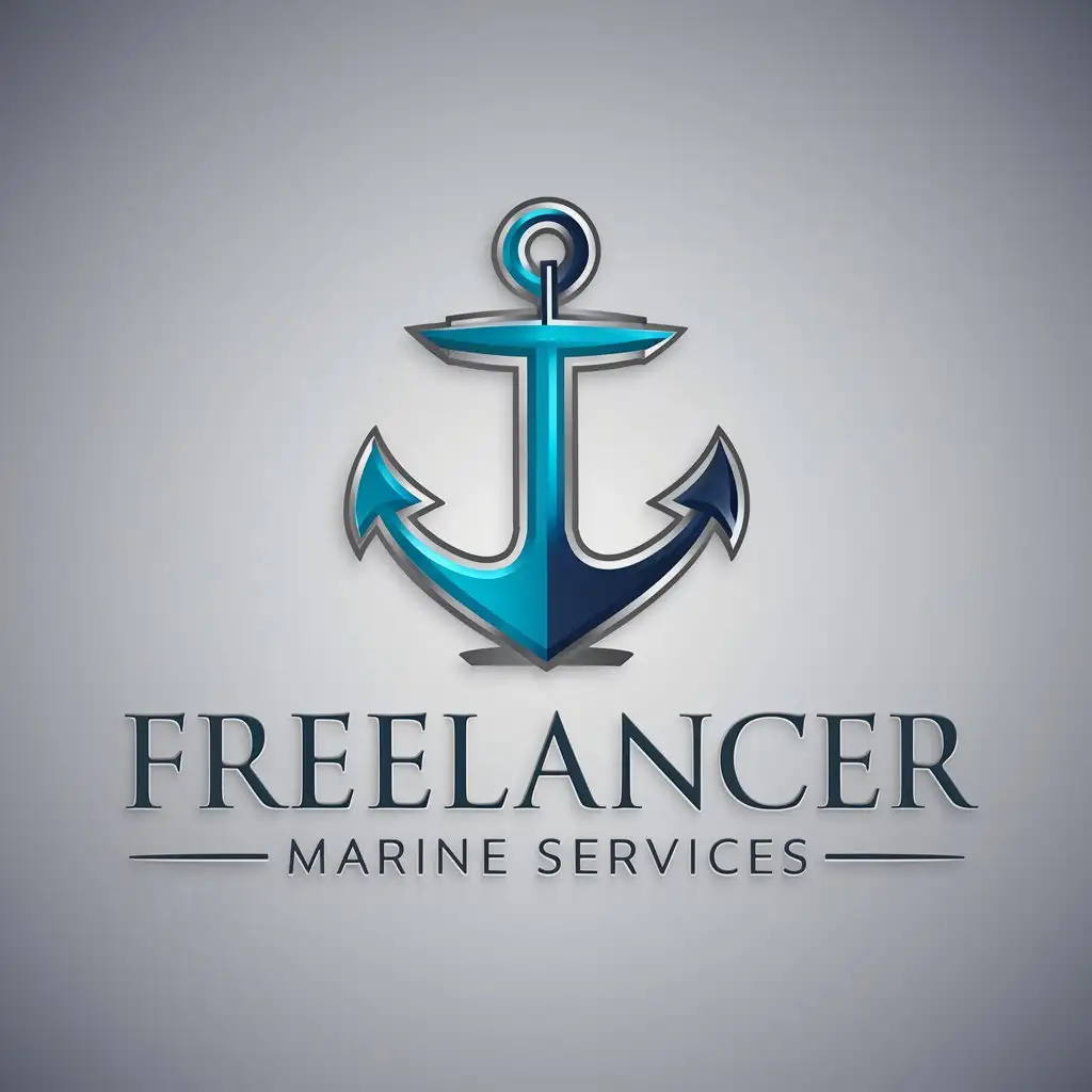 LOGO-Design-For-Freelancer-Marine-Services-Luxurious-Marine-Yacht-Theme-in-Turquoise-and-Navy-Blue