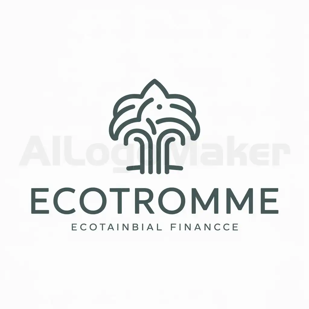 a logo design,with the text "Ecotromme", main symbol:tree,Moderate,be used in Finance industry,clear background