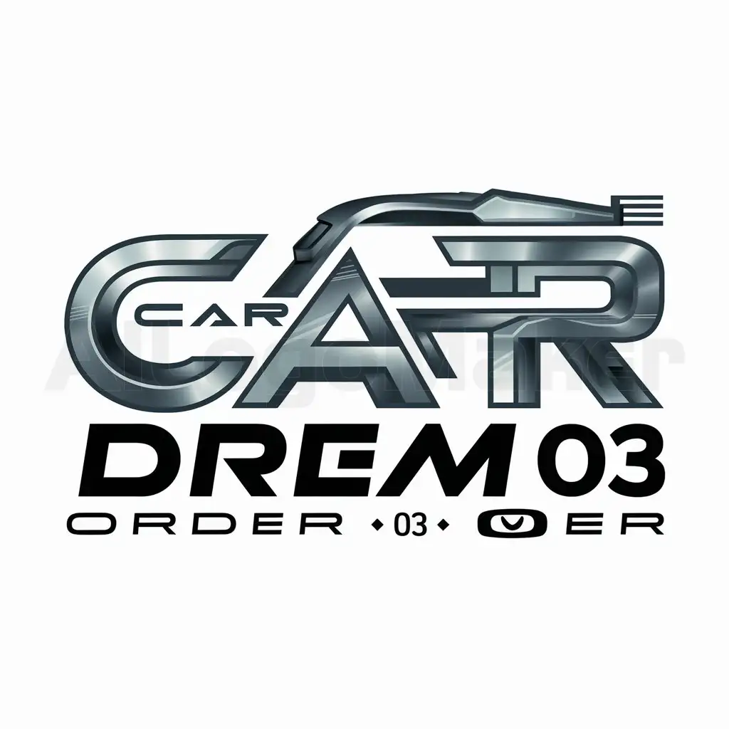 a logo design,with the text "car dream 03", main symbol:machine, japan, 03, order,Moderate,be used in Automotive industry,clear background