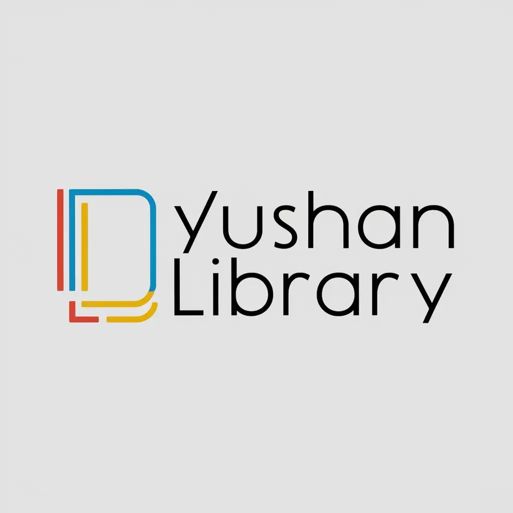 a logo design,with the text "Yushan Library", main symbol:book,complex,be used in Education industry,clear background