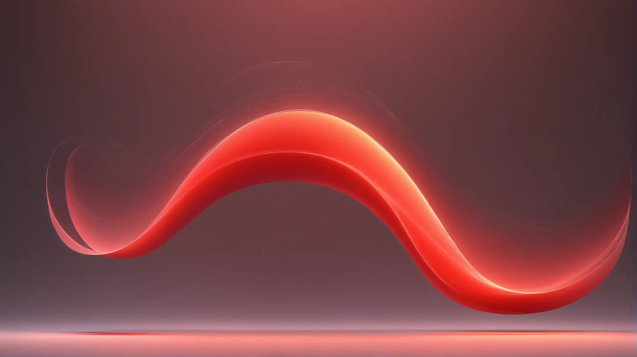 Vibrant Red Gradient Glowing Curve in Sharp 8K Resolution
