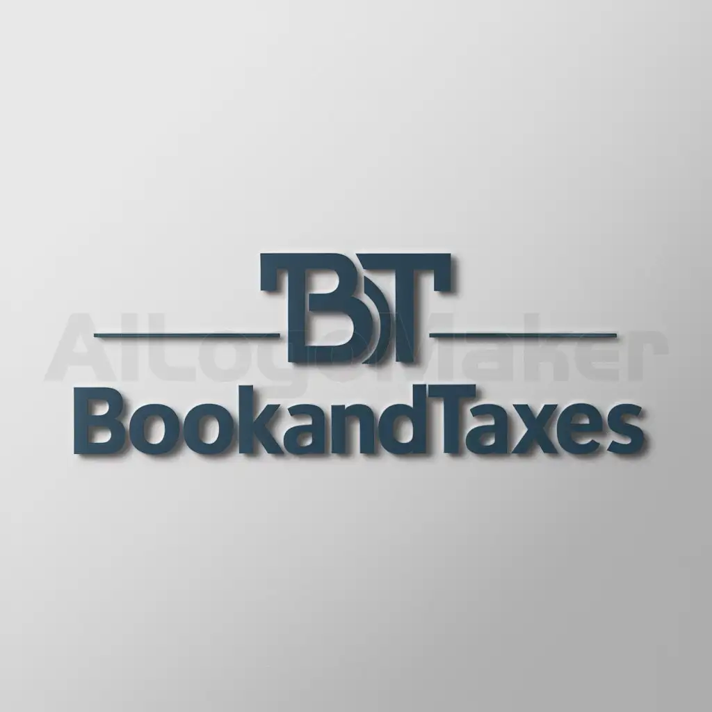 a logo design,with the text "BookandTaxes", main symbol:B&T,Moderate,clear background