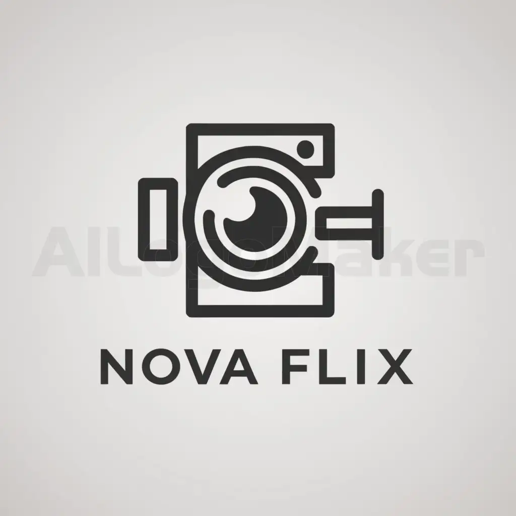 a logo design,with the text "Nova Flix", main symbol:Cinema,Moderate,clear background