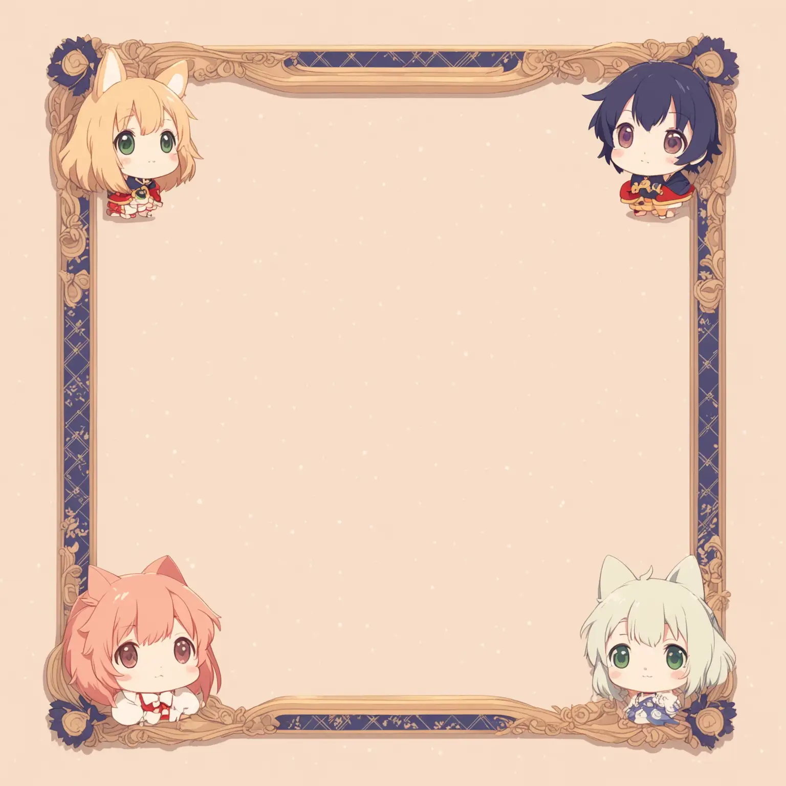 Cute-Anime-Minimalist-Pattern-Frame-Design