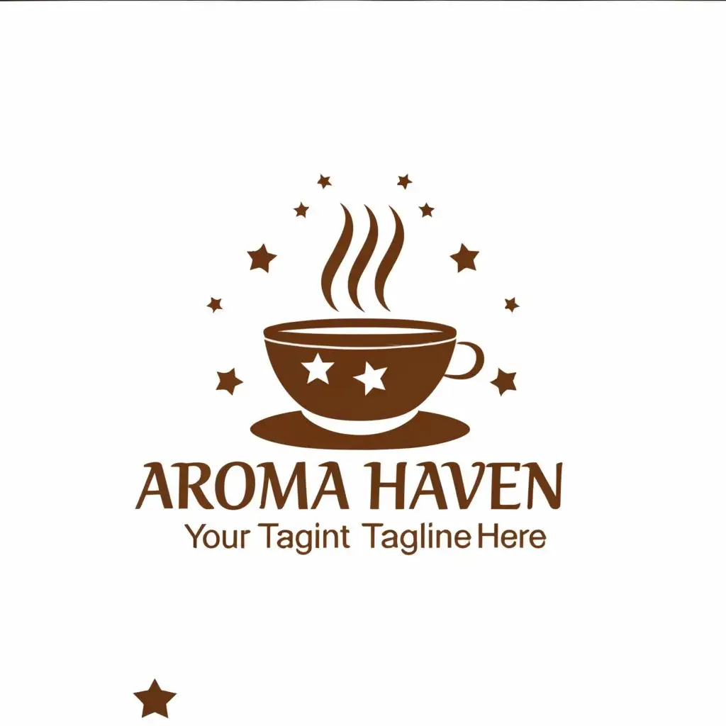 LOGO-Design-for-Aroma-Haven-Coffee-Cup-Amidst-Starlit-Sky