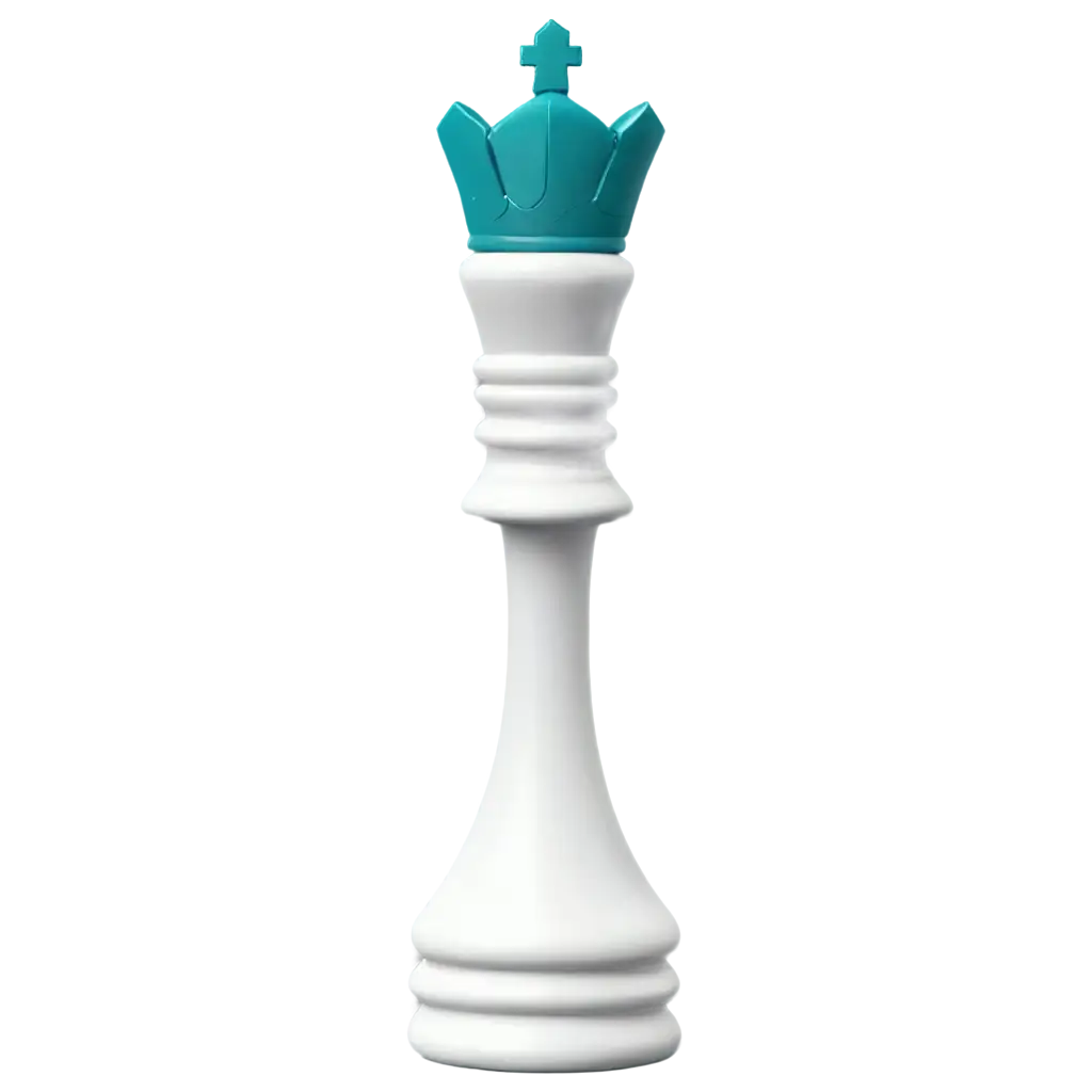 generate a chess figure in white
 and teal 


