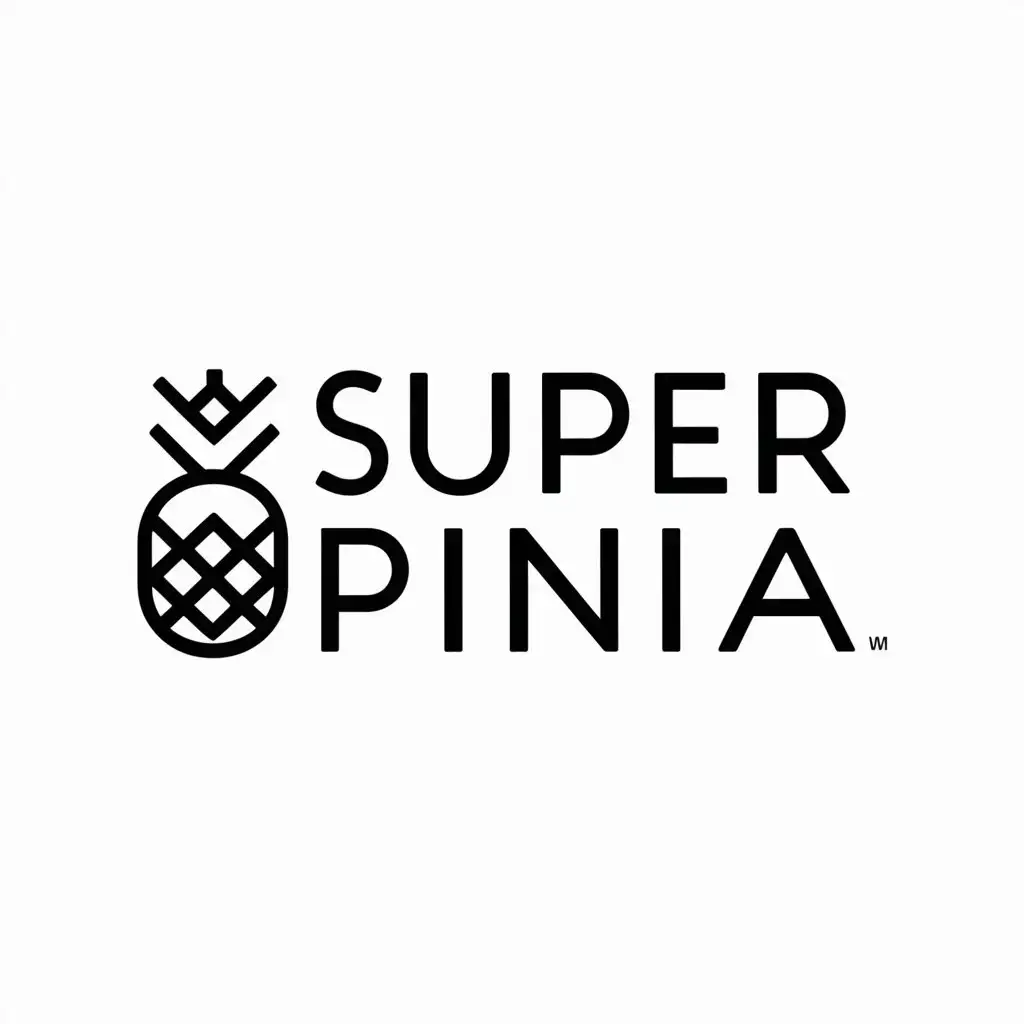 a logo design,with the text "super pinia", main symbol:pineapple,Minimalistic,be used in Internet industry,clear background