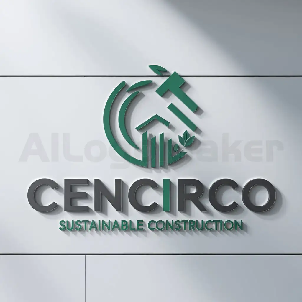 a logo design,with the text "CENCIRCO", main symbol:Construcciones sostenibles,Moderate,clear background