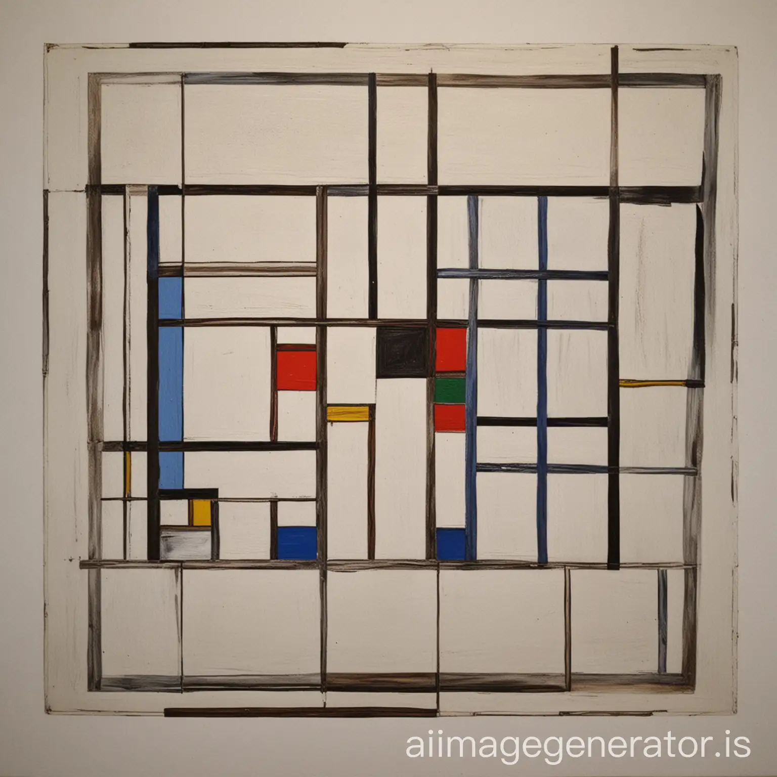 Piet mondriaan vierkantjes schilderij kleuren