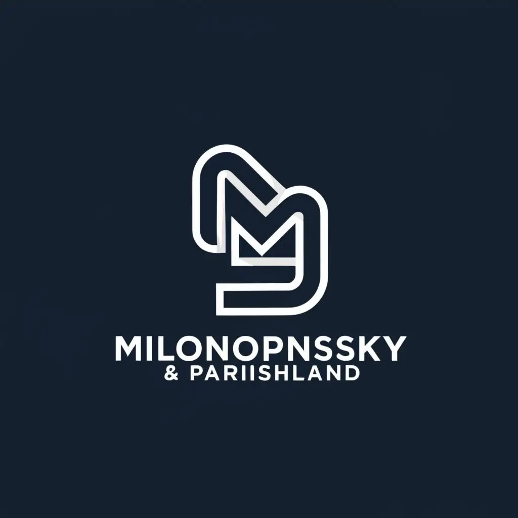 a logo design,with the text "milonopensky & parishaland
", main symbol:M,Moderate,clear background