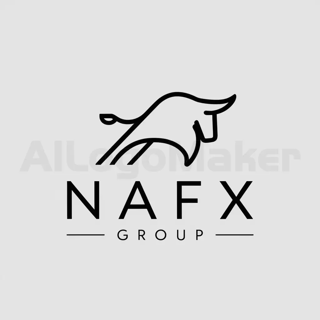 a logo design,with the text "NAFX Group", main symbol:Bullish Market,Minimalistic,be used in Finance industry,clear background