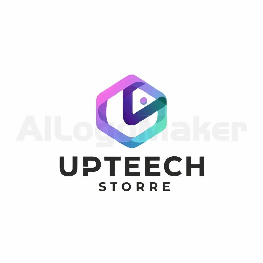 a logo design,with the text "Uptech Store", main symbol:Smartphone,Moderate,be used in Technology industry,clear background