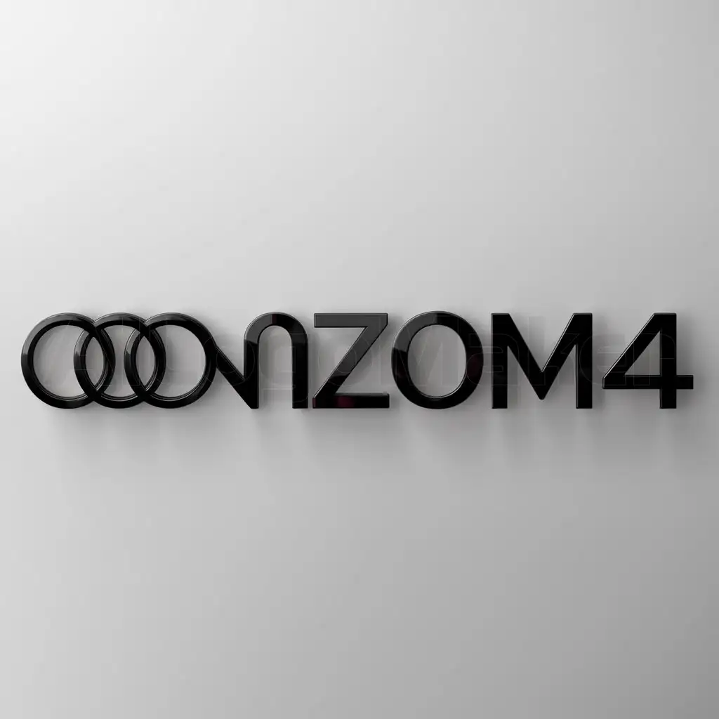 a logo design,with the text "nz0m4", main symbol:Logotype Audi,Minimalistic,be used in Automotive industry,clear background