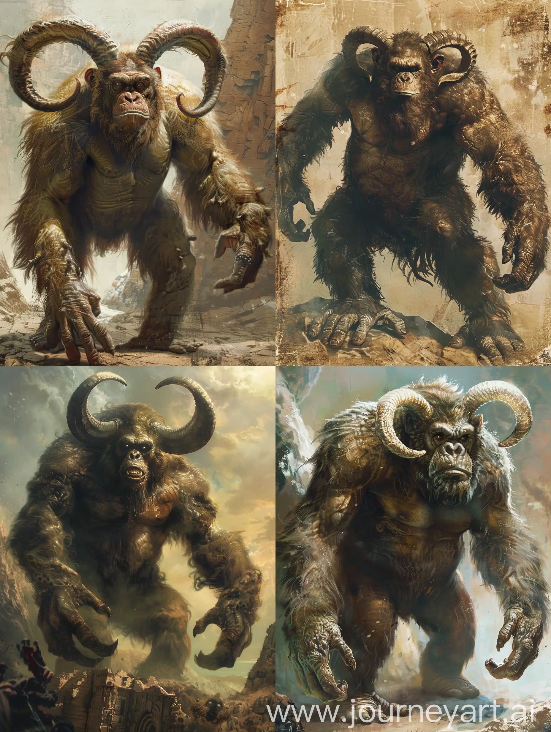Enormous-Horned-Ape-with-Four-Arms