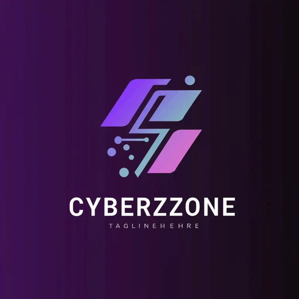 LOGO-Design-For-Cyberzone-7D-Futuristic-Typography-with-Tech-Symbol