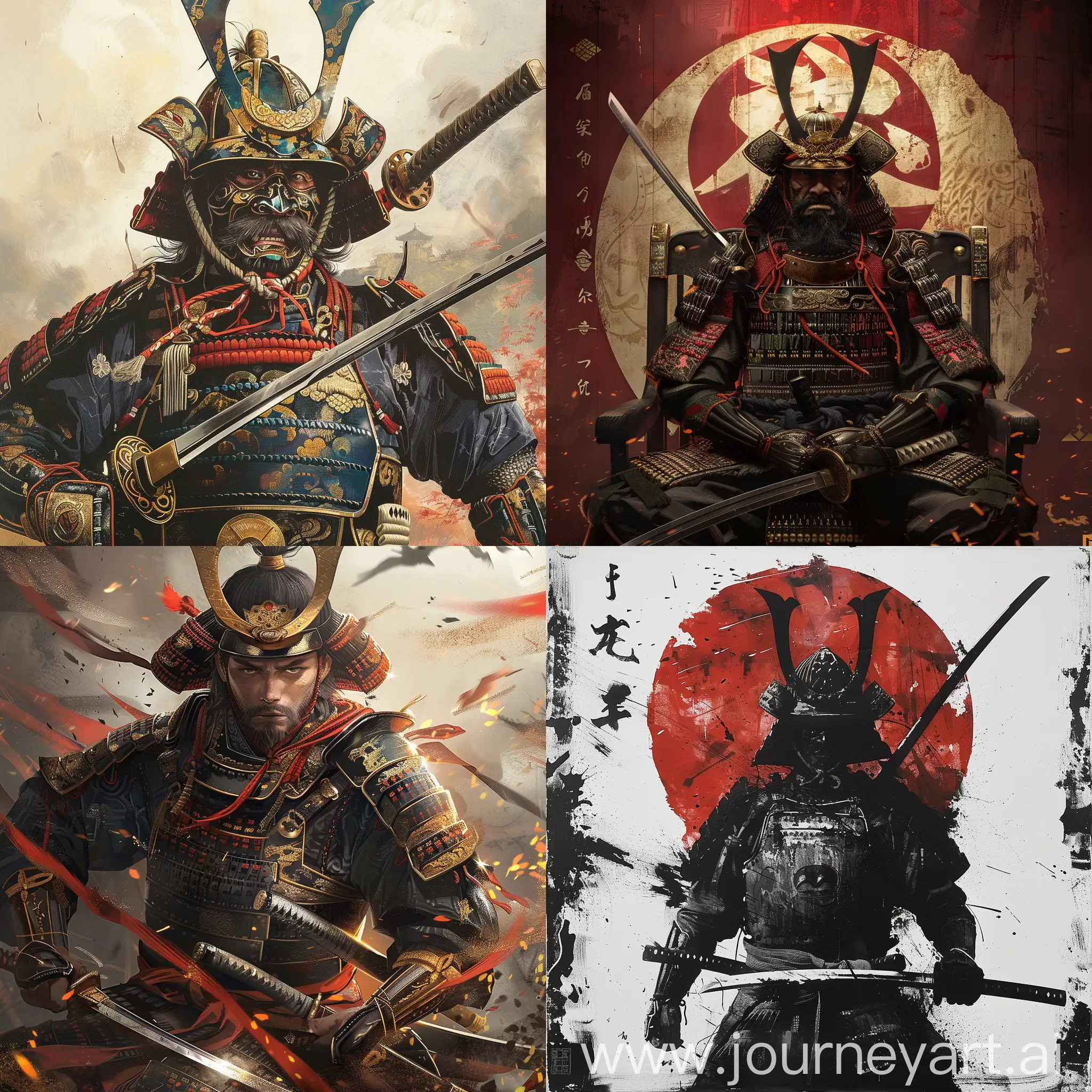 Traditional-Japanese-Shogun-Warrior-Portrait