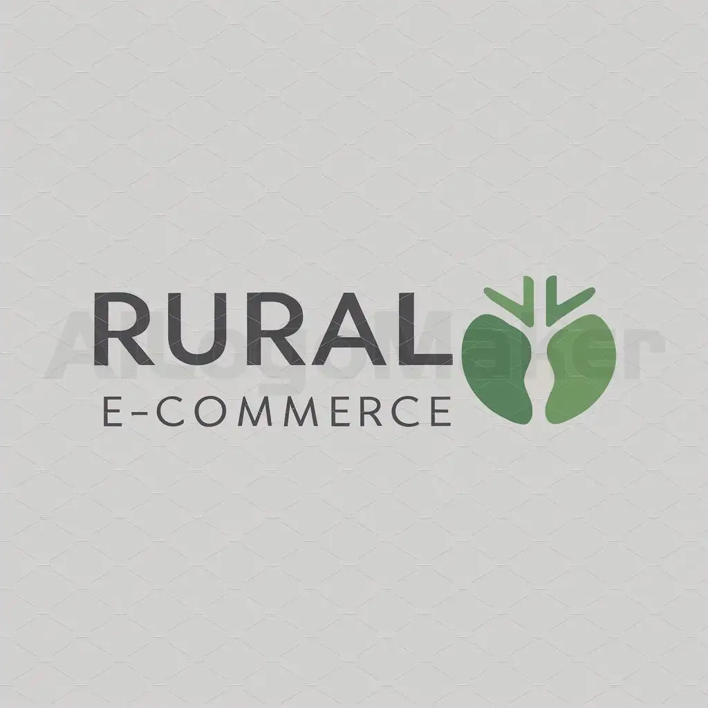 a logo design,with the text "rural e-commerce", main symbol:vegetables, e-commerce, minimalistic,Moderate,be used in Internet industry,clear background