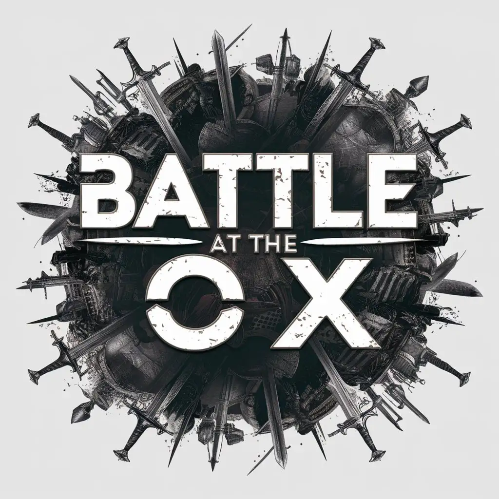 a logo design,with the text "BATTLE AT THE OX", main symbol:Battle,complex,clear background