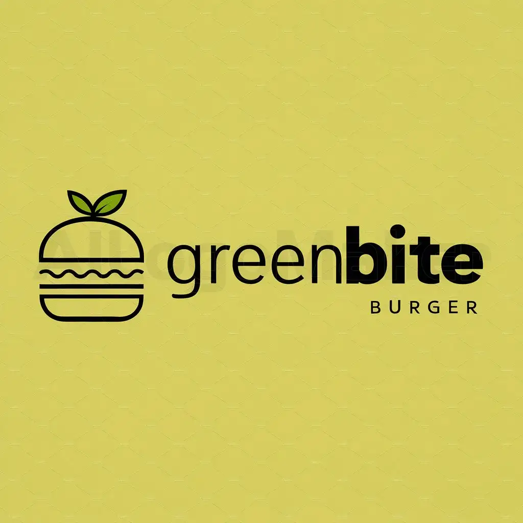 a logo design,with the text "GreenBite Burger", main symbol:katak,Moderate,clear background