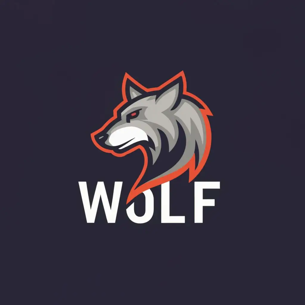 a logo design,with the text "WOLF", main symbol:sporty side head wolf logo,Minimalistic,be used in Sports Fitness industry,clear background
