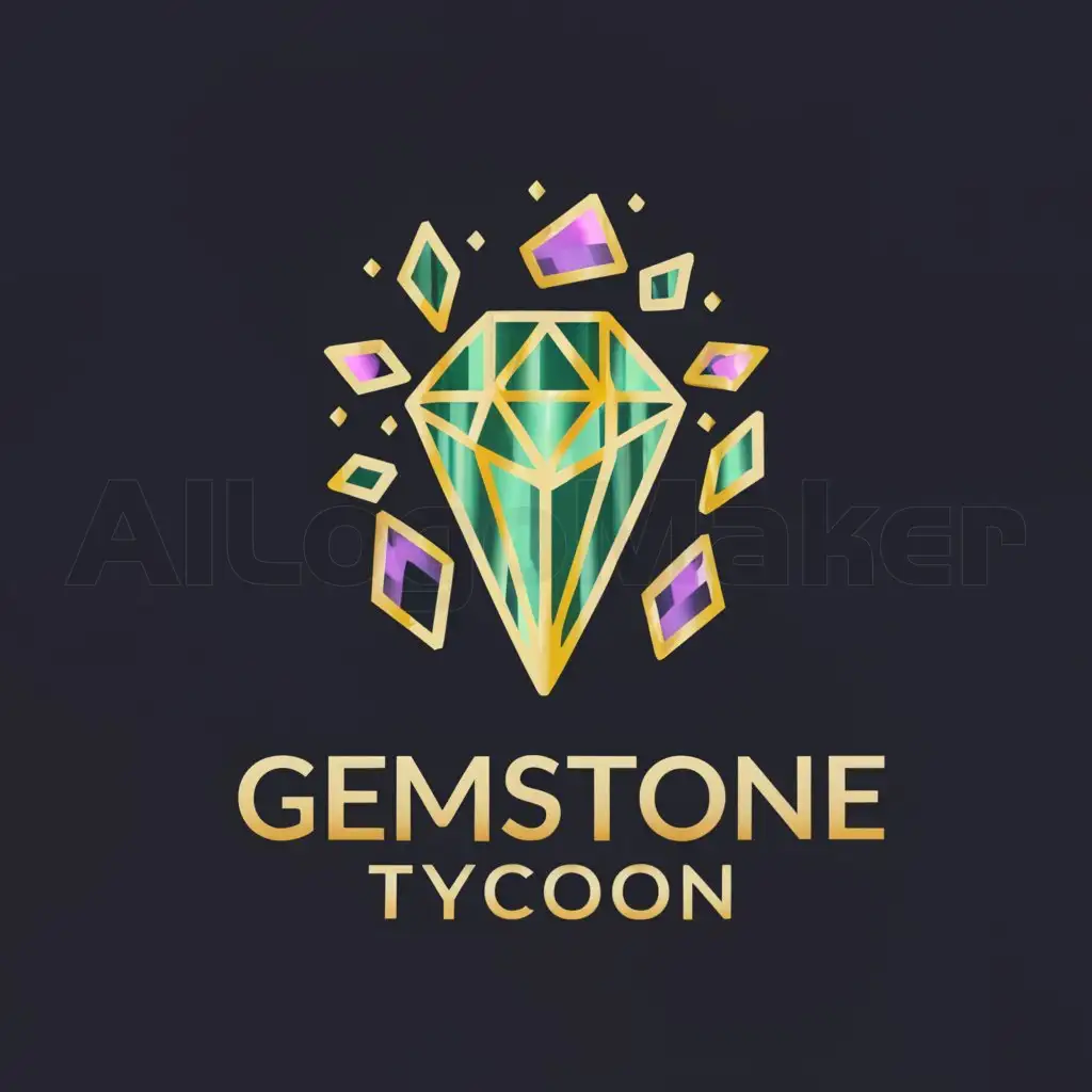 LOGO-Design-For-Gemstone-Tycoon-Sparkling-Gem-Store-Emblem-for-Entertainment-Industry