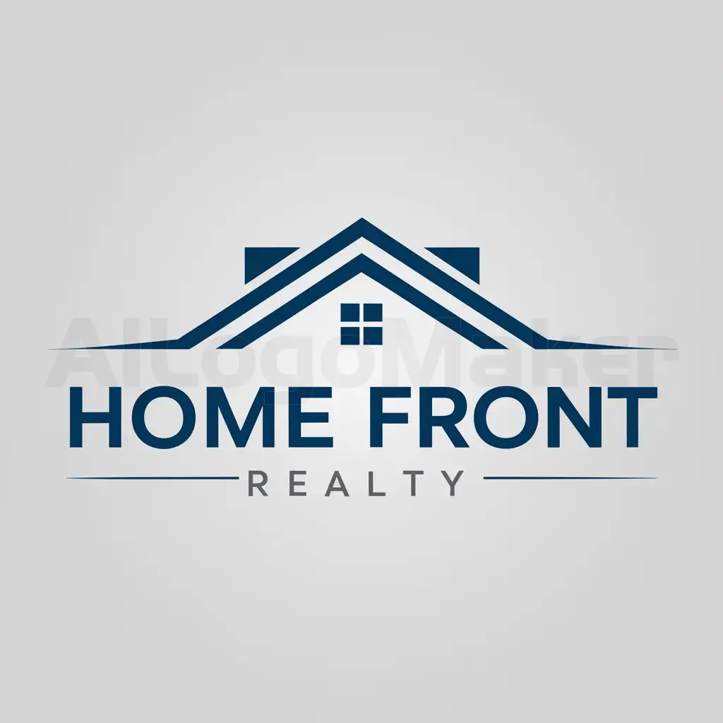 Logo-Design-for-Home-Front-Realty-Real-Estate-with-a-Focus-on-Clarity