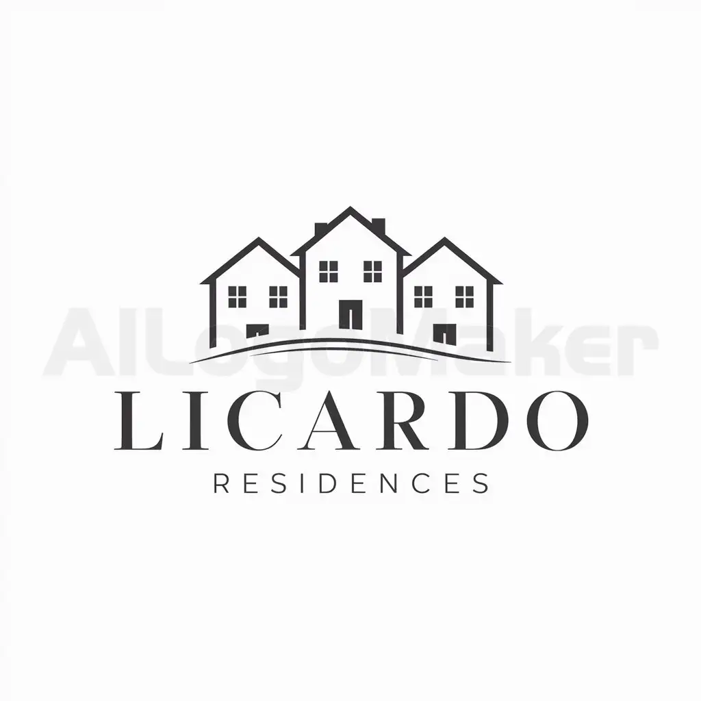 a logo design,with the text "LICARDO RESIDENCES", main symbol:apartment townhouses,Moderate,be used in Real Estate industry,clear background