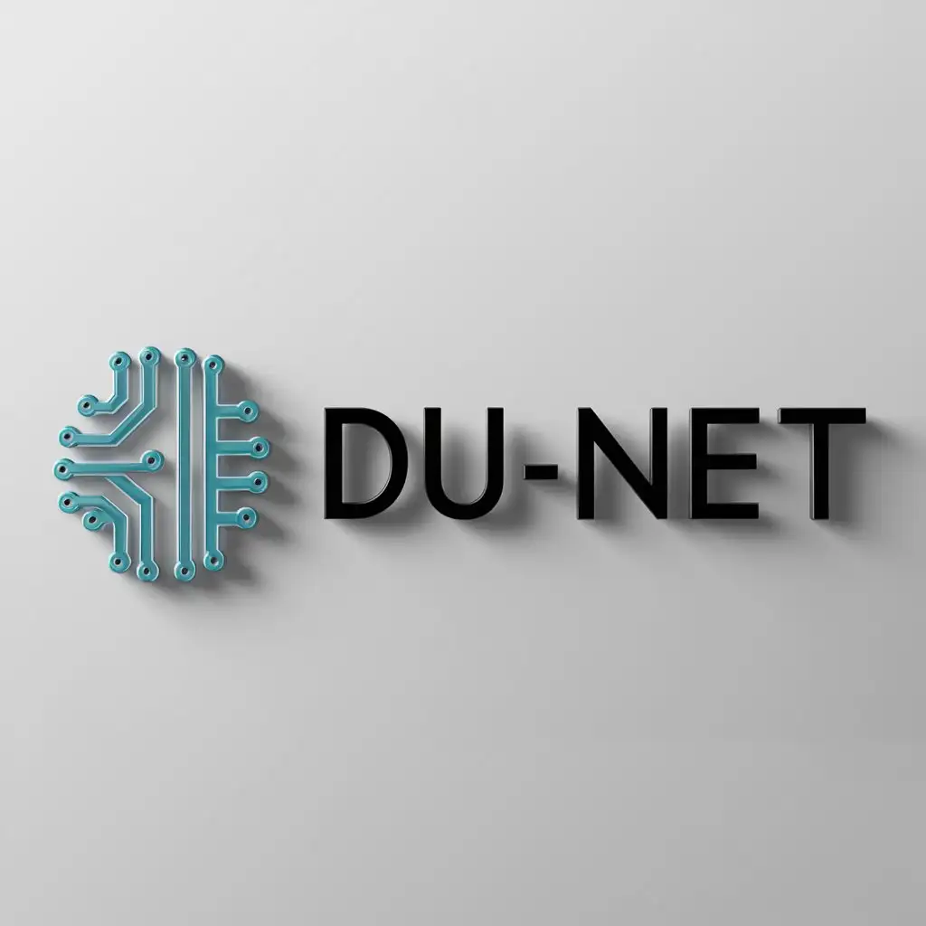 a logo design,with the text "du-net", main symbol:ai,Moderate,be used in Technology industry,clear background