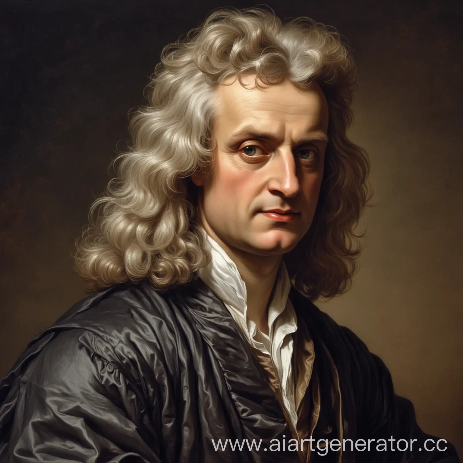 Isaac-Newton-Portrait-in-Cosmos-Famous-Physicist-in-Space