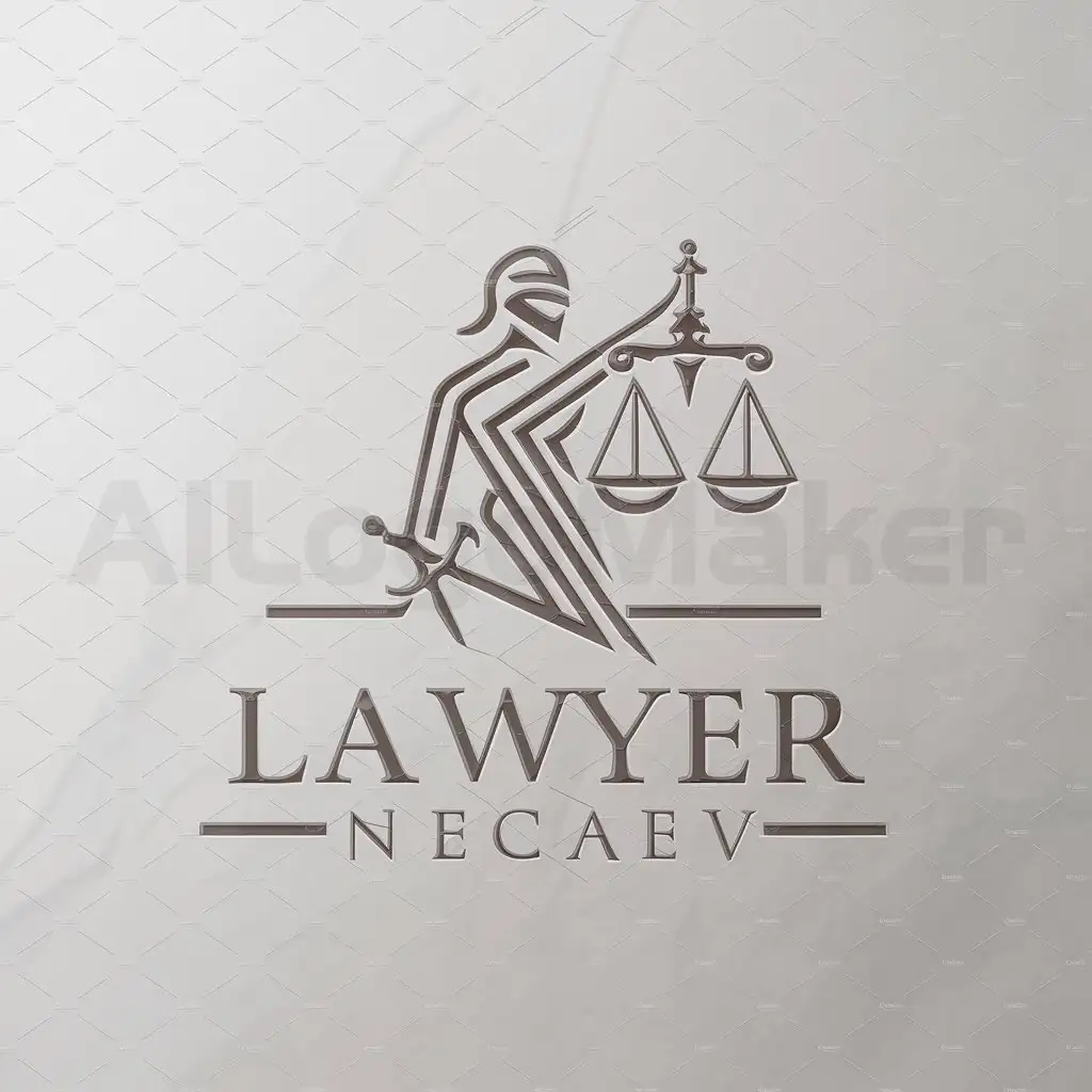 a logo design,with the text "Lawyer Nechaev", main symbol:Themis,complex,be used in Legal industry,clear background