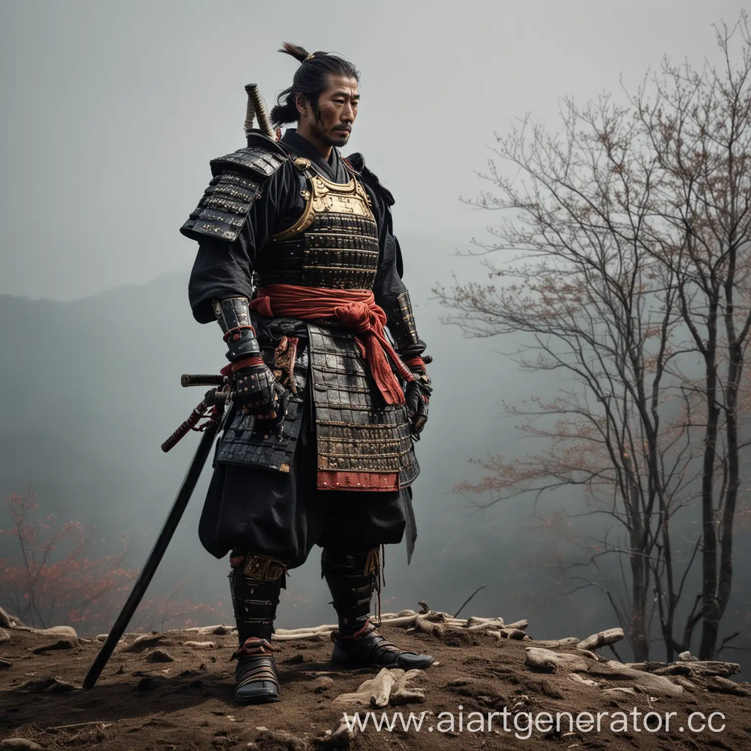 Samurai-Standing-Vigil-Over-Fallen-Comrade