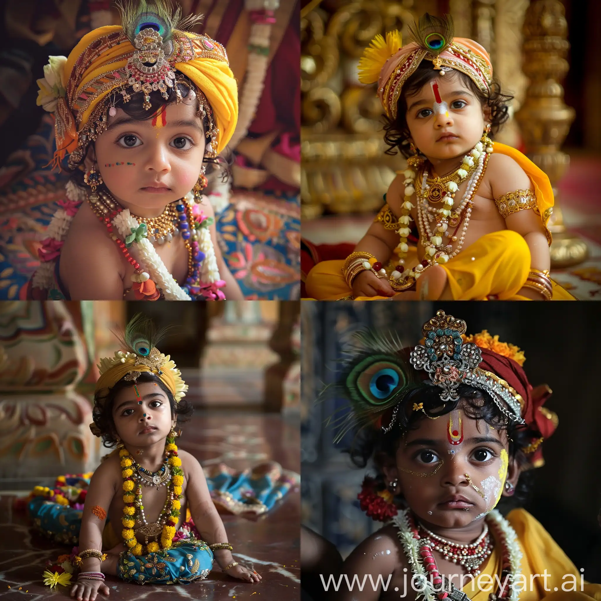 little  Krishna in Brindavan