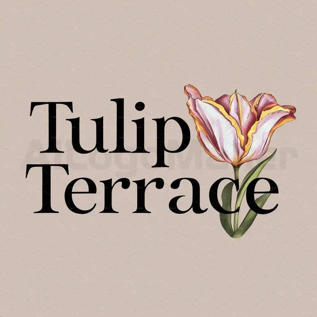 a logo design,with the text "Tulip terrace", main symbol:Flower
,Moderate,clear background