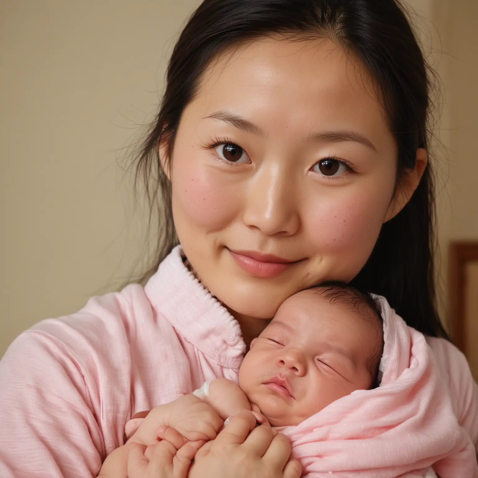 中国月嫂抱着1个月的宝宝, 生活照