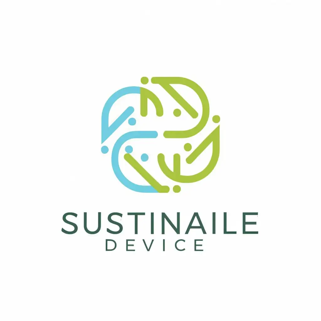 a logo design,with the text "Sustainable device", main symbol:Device Sustainable,Moderate,be used in Technology industry,clear background