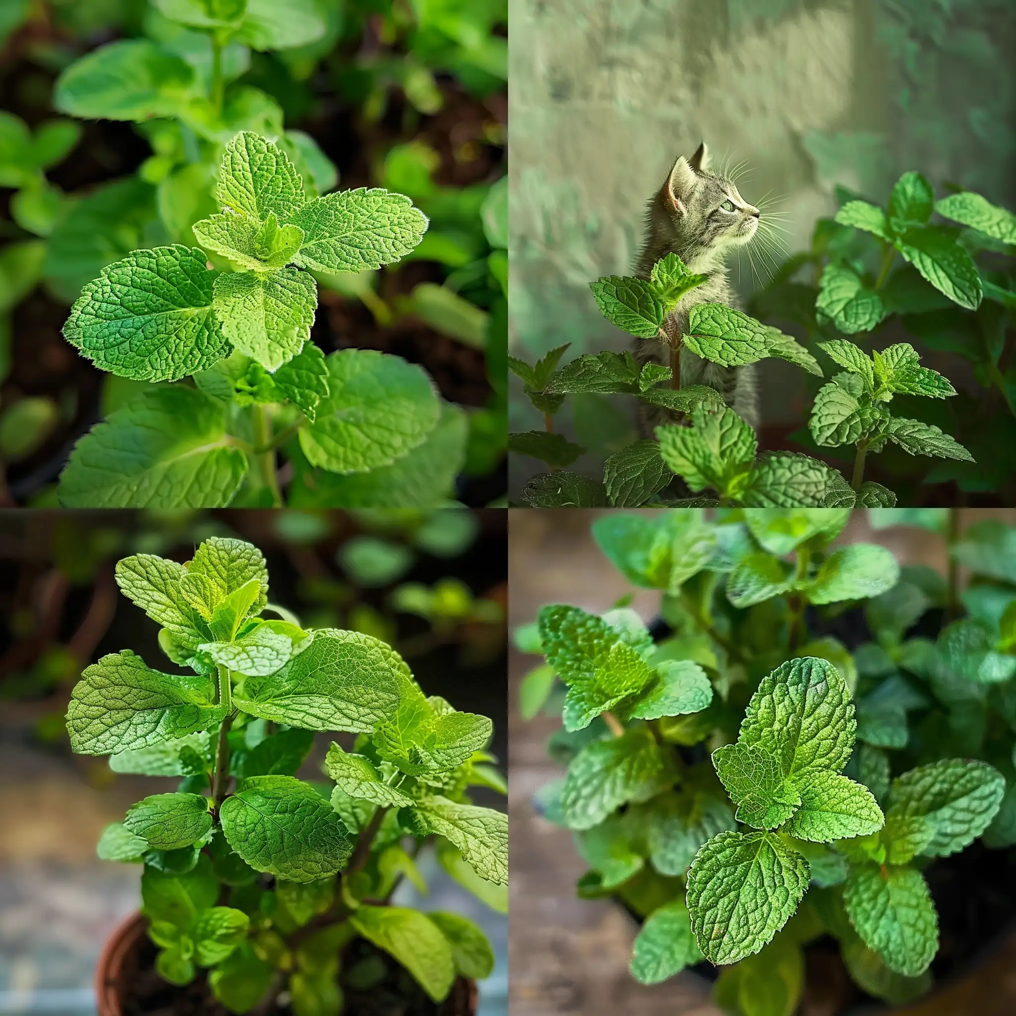 作为植物的猫薄荷叶子