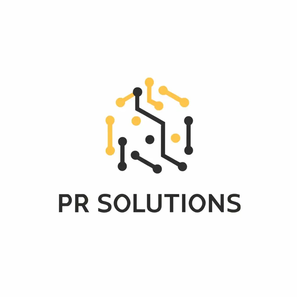 a logo design,with the text "PR Solutions", main symbol:Technology,Moderate,be used in Technology industry,clear background