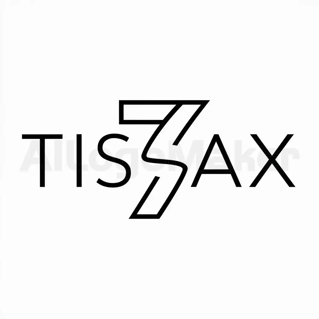 a logo design,with the text "TISAX", main symbol:7,Minimalistic,be used in Technology industry,clear background