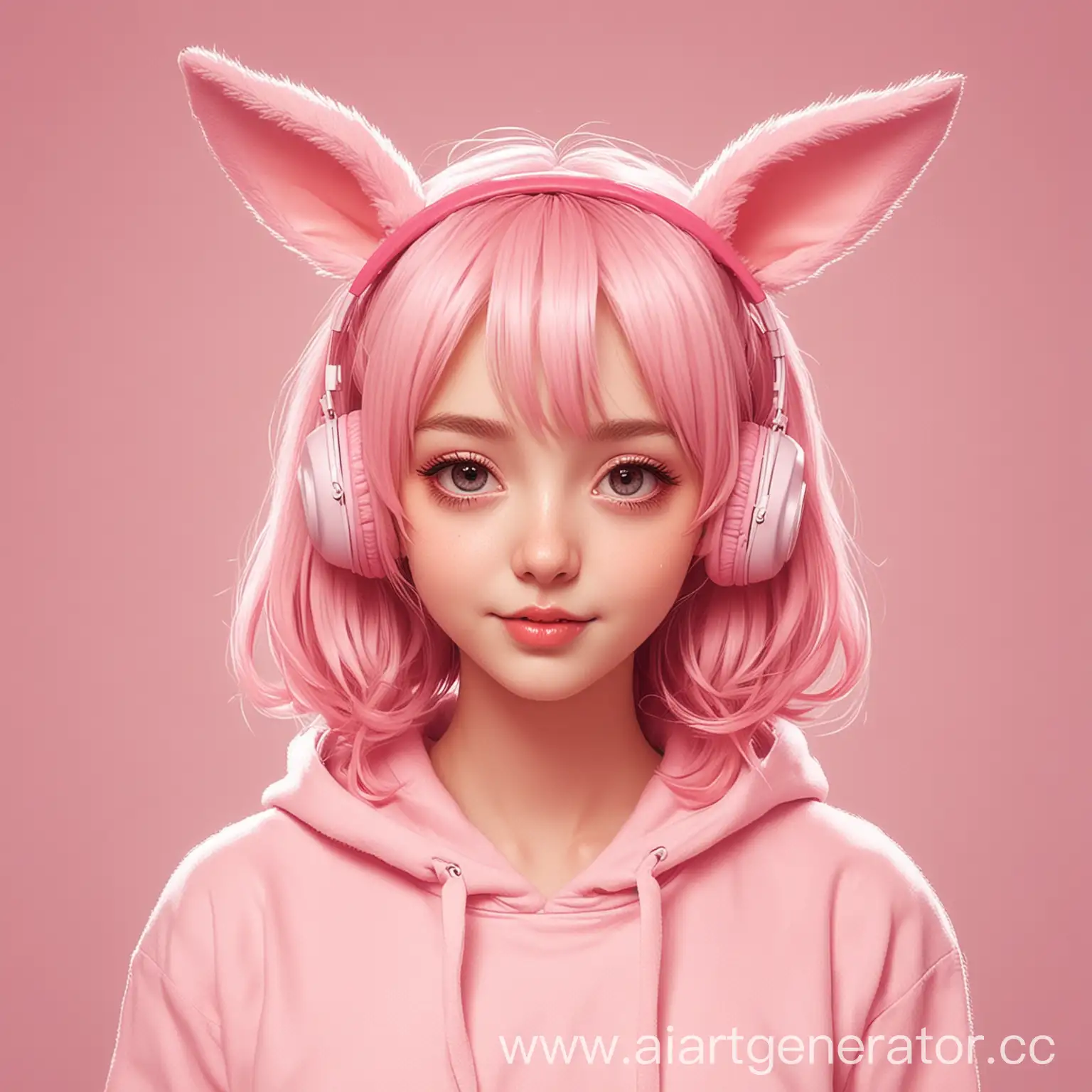 Anime-Girl-Wearing-Pink-Bunny-Ears-in-Vibrant-Art-Style