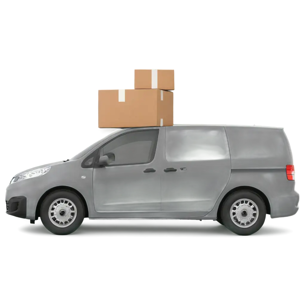 create image an delivery package use car 
background
