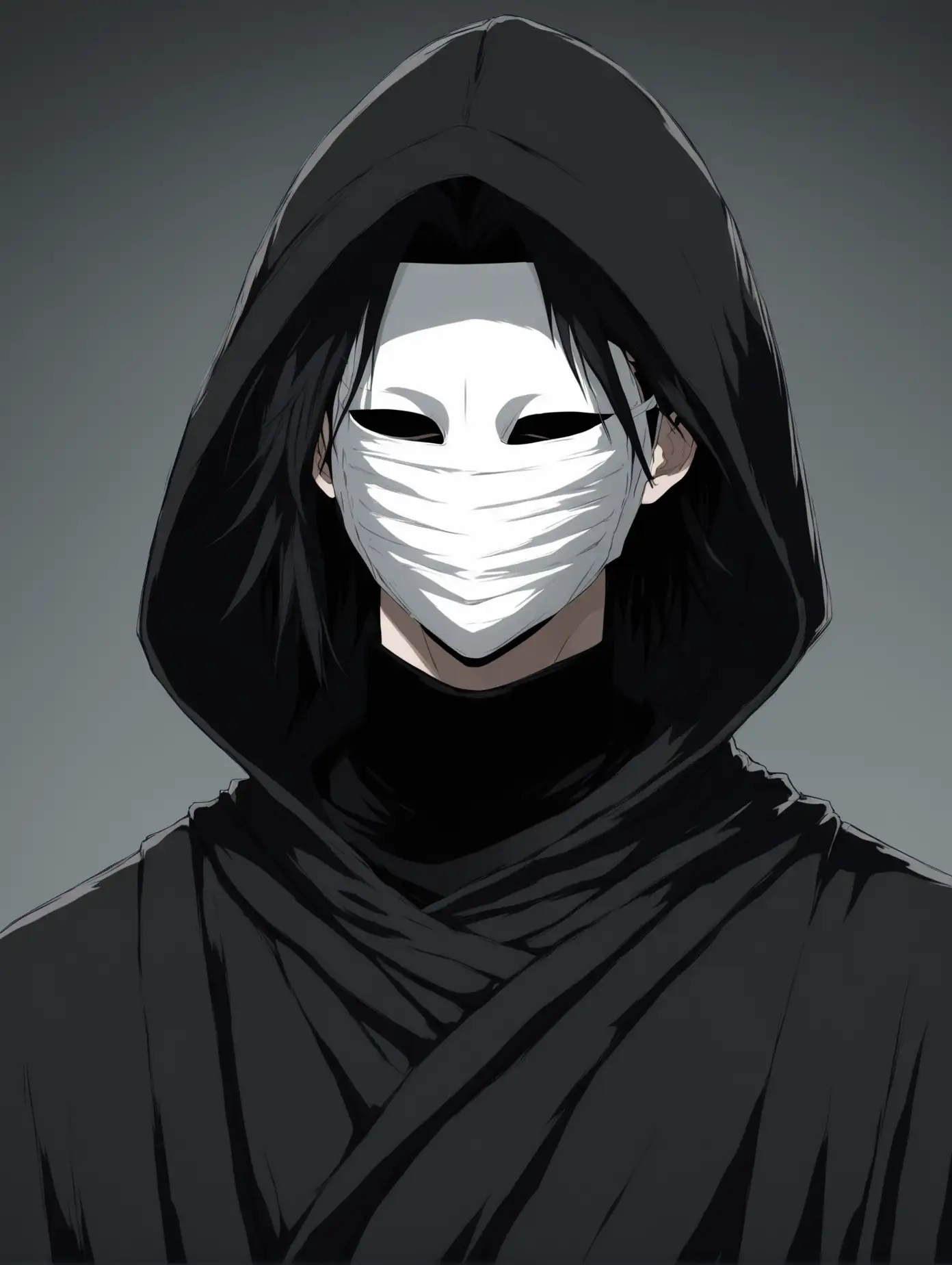 Mysterious-Anime-Character-in-Black-Robe-with-Mask
