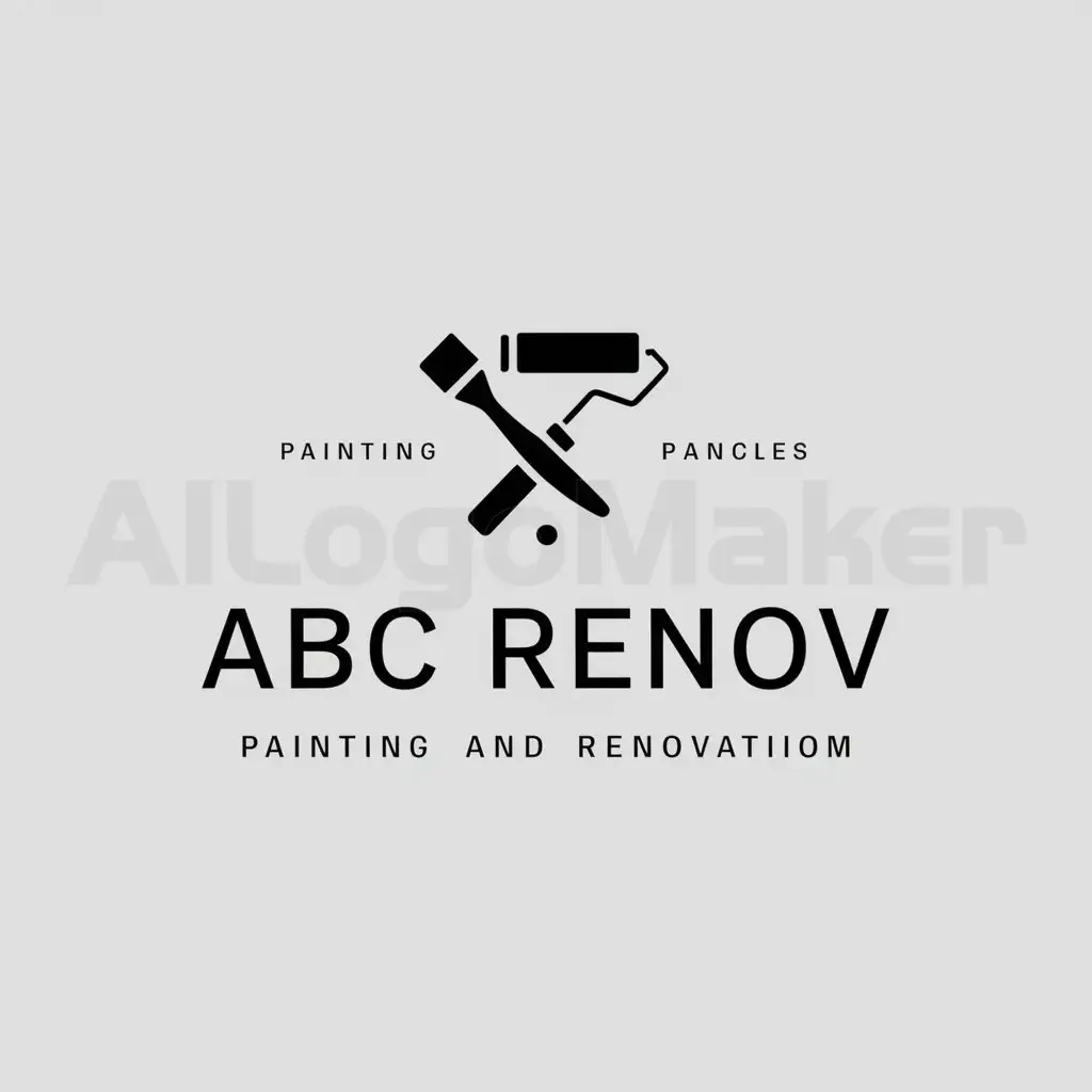a logo design,with the text "ABC RENOV", main symbol:entreprise de peinture et de rénovation,Moderate,be used in Construction industry,clear background
