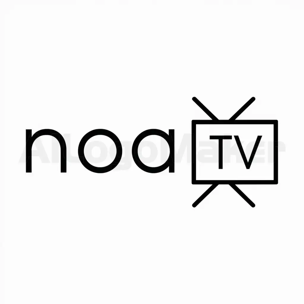 a logo design,with the text "NOA TV", main symbol:NOA TV,Minimalistic,be used in Technology industry,clear background