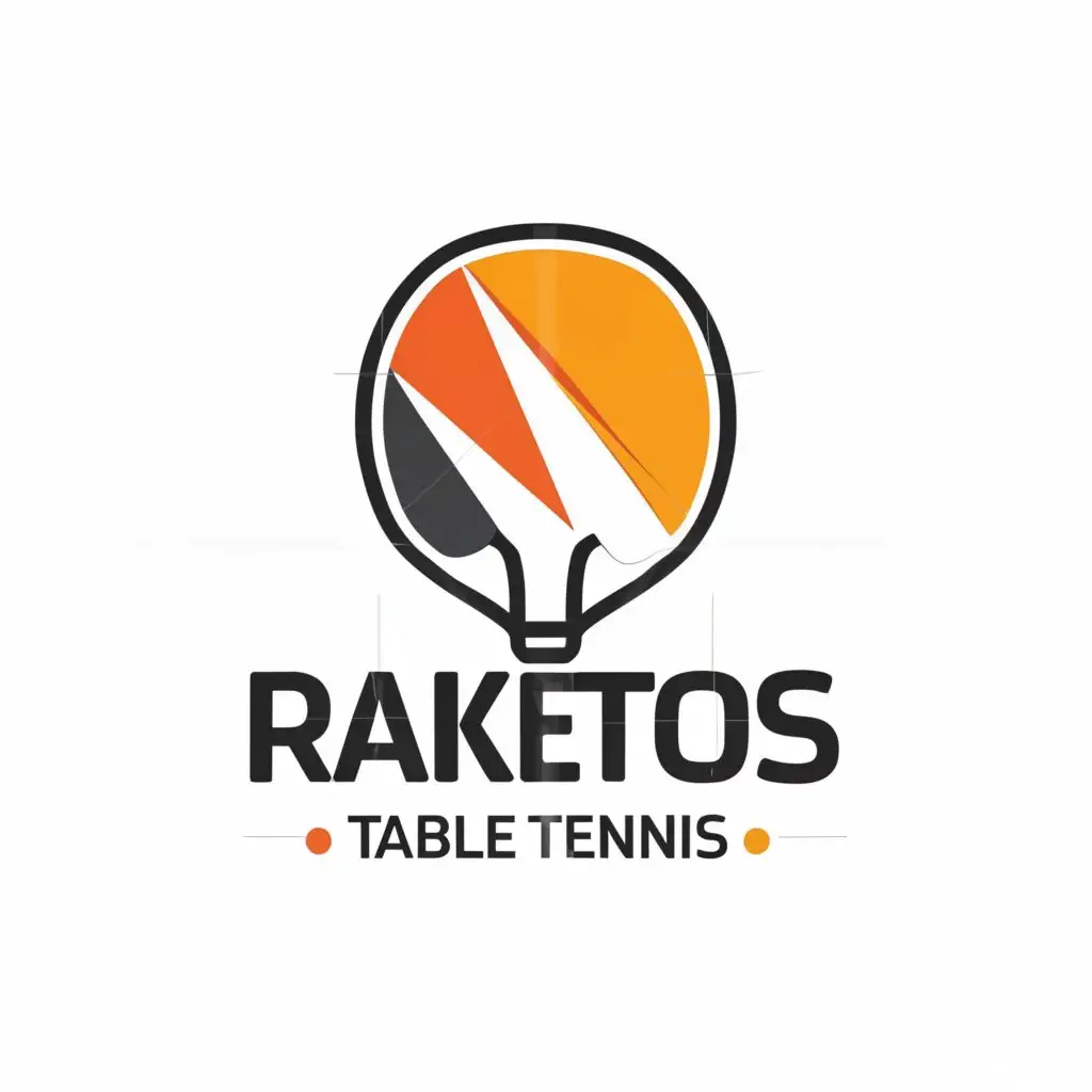 a logo design,with the text "RaketOs", main symbol:Table tennis racket,Moderate,be used in Sports Fitness industry,clear background