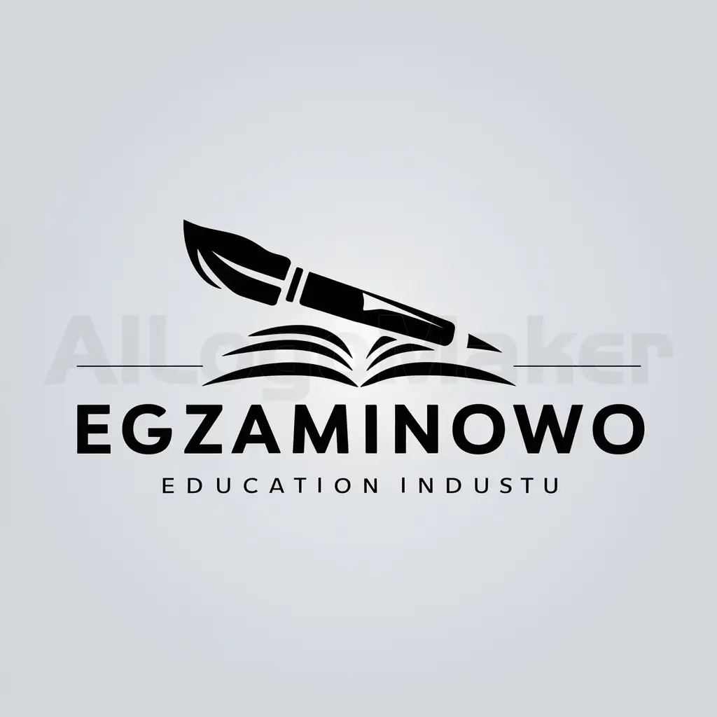 a logo design,with the text "egzaminowo", main symbol:exam,Moderate,be used in Education industry,clear background