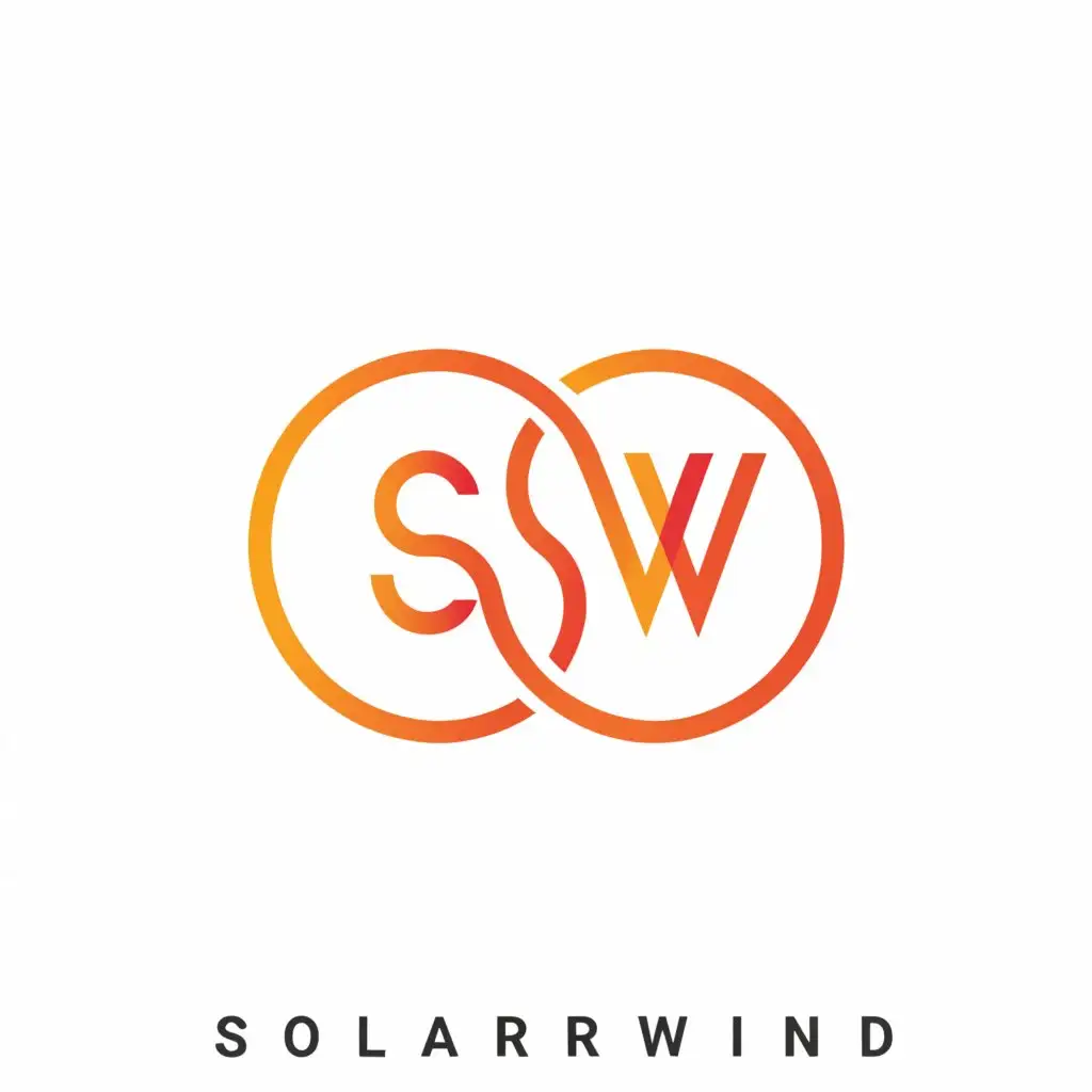a logo design,with the text "SolarWind", main symbol:Two letters in the vignette,Minimalistic,be used in Sports Fitness industry,clear background