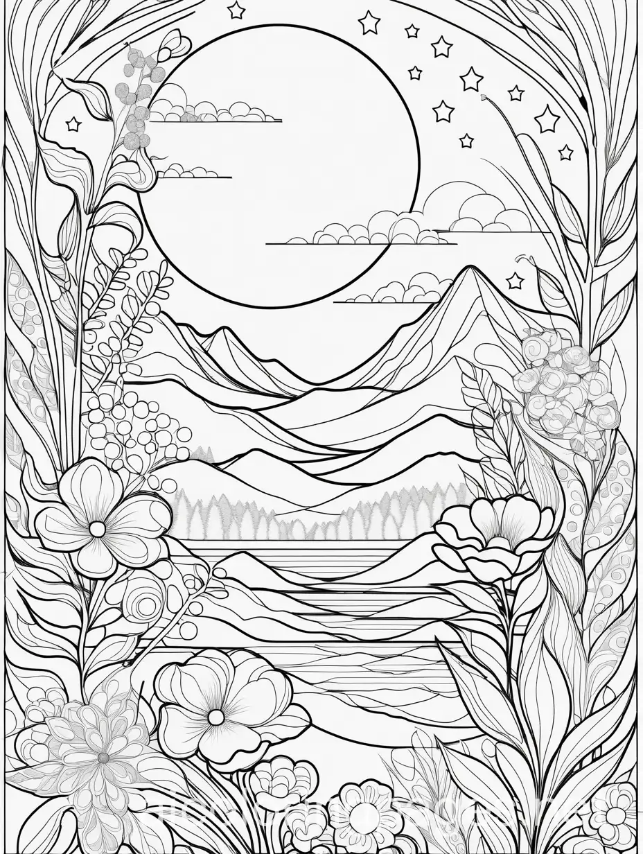 Simple-Floral-Coloring-Page-for-Kids-EasytoColor-Line-Art-on-White-Background