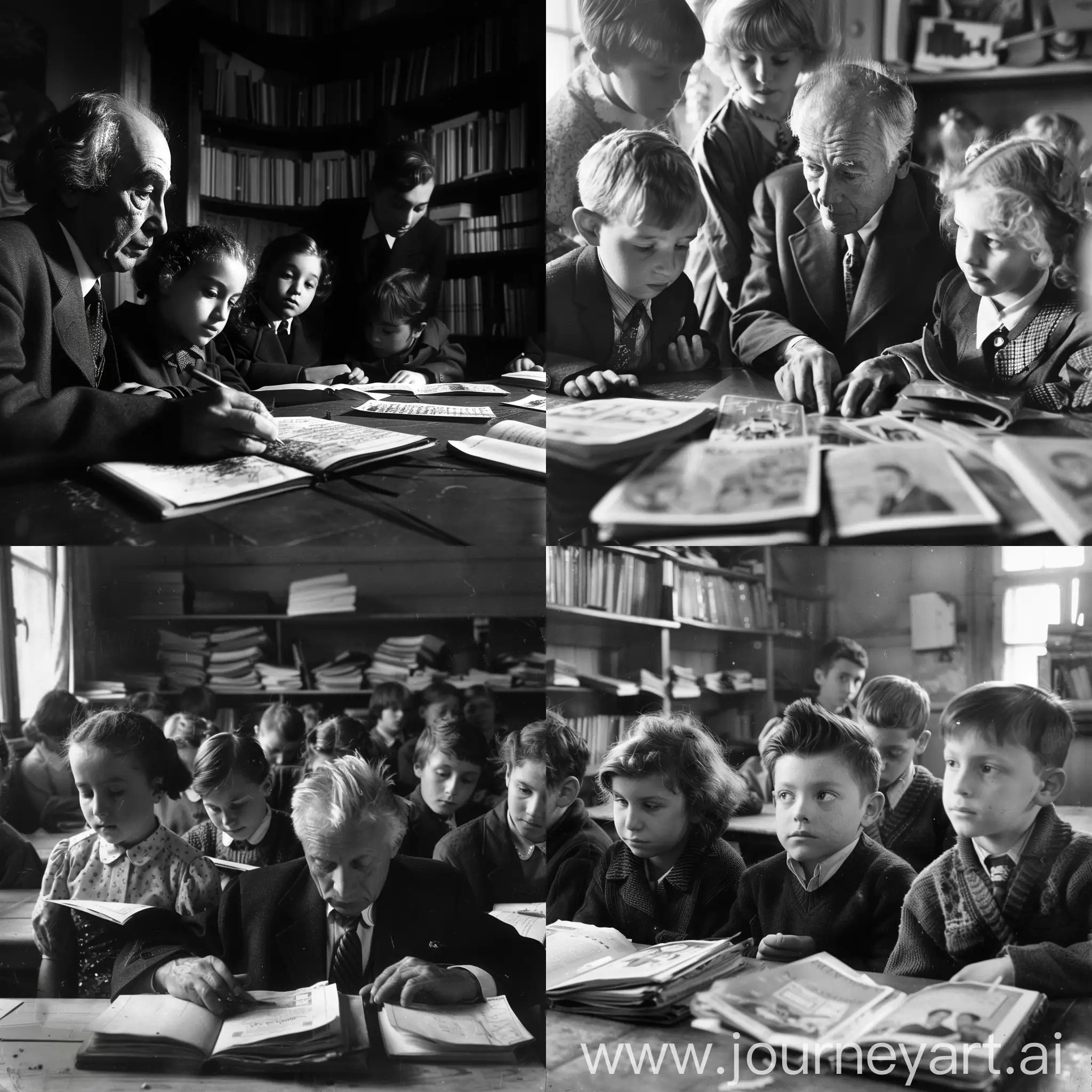 schoolchildren study the work of the writer Vladimir Nabokov