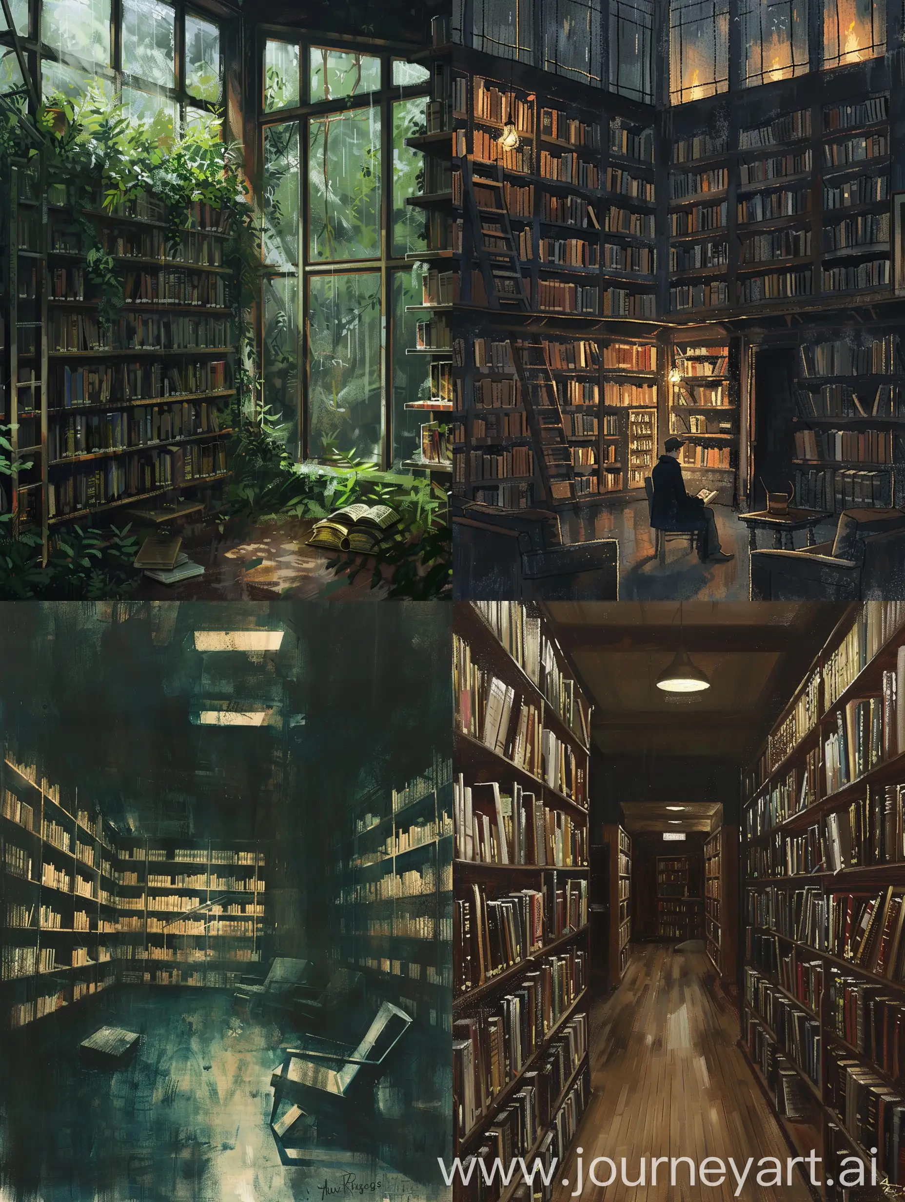 Whimsical-Library-Scene-with-Midlibrary-by-Austin-Briggs