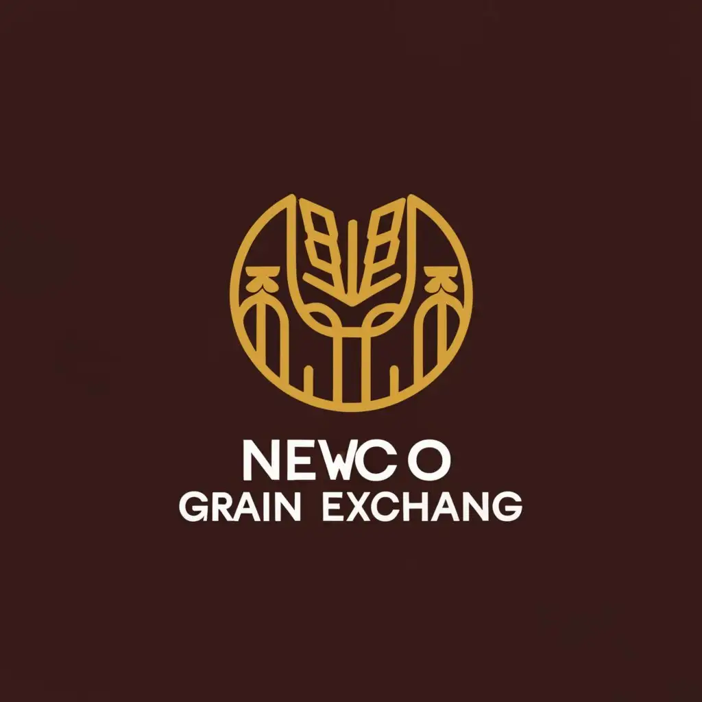 LOGO-Design-For-Newco-Grain-Exchange-Ltd-Modern-Maroon-Gold-Black-Agricultural-Emblem